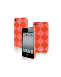 Etui iPhone 4/4s PURO Rhomby Cover - pomarańczowe - zdjęcie 1