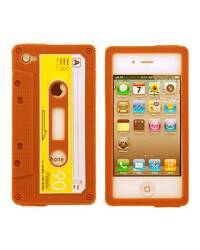 Etui do iPhone 4/4S Bludot RETRO TAPE - pomarańczowe - zdjęcie 1