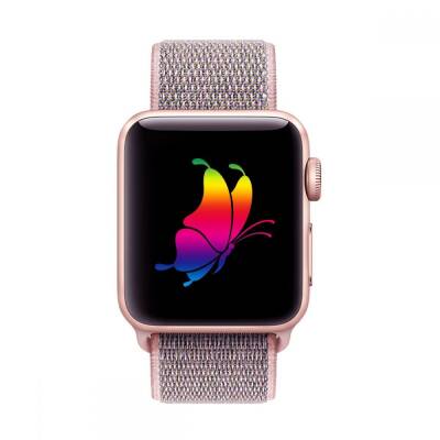 Outlet Pasek do Apple Watch 40mm z plecionego nylonu w kolorze piaskowego różu  - zdjęcie 2