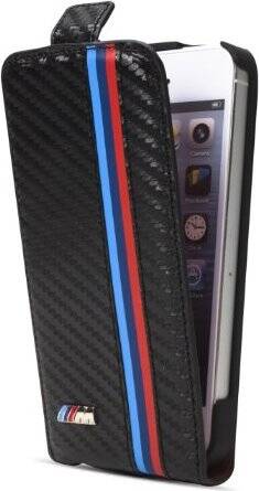 Etui do iPhone 5/5s/SE BMW Motorsport Flapcase - czarne - zdjęcie 1