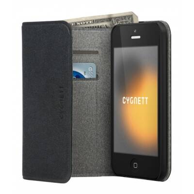 Etui do iPhone 5/5s/SE Cygnett Flip Wallet - czarne - zdjęcie 1