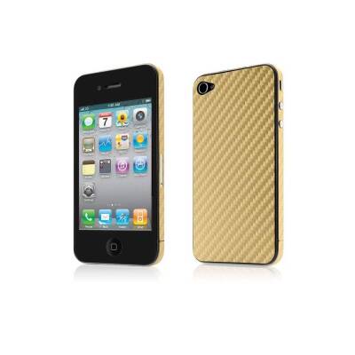 Etui do iPhone 4/4S Belkin Carbon Fiber Surface - złote  - zdjęcie 1