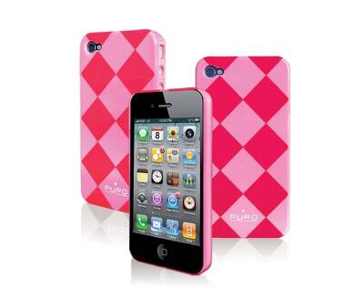Etui do iPhone 4/4s PURO Rhomby Cover - różowe  - zdjęcie 1